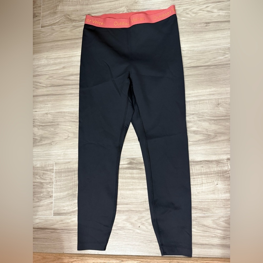 Outdoor Voices women's leggings, size L, black with pink waistband - Picture 2 of 6